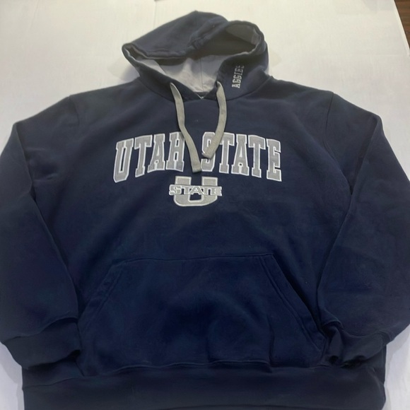 Utah State Navy Hoodie size Large - Picture 1 of 4